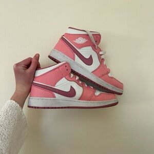 Nike Pink and White Athletic Shoes